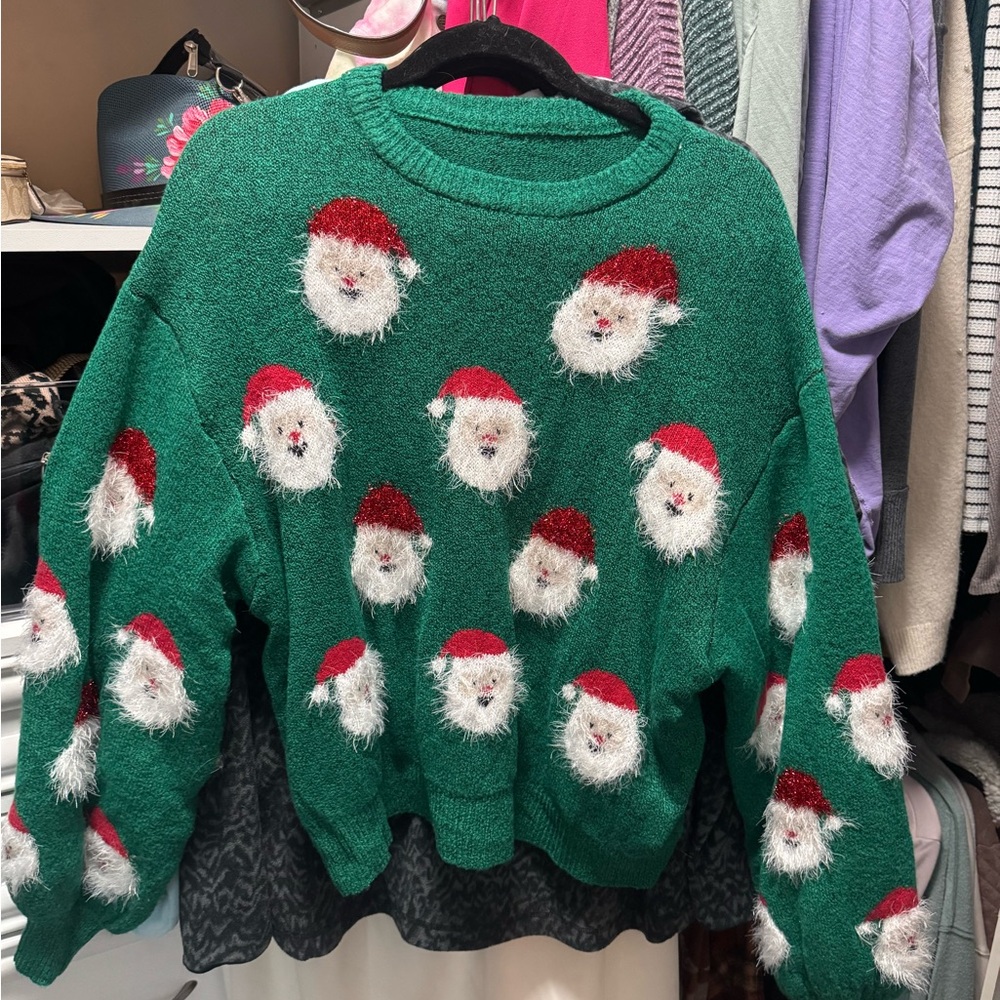 Green Santa Sweater